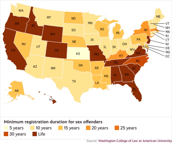 These crimes will land people on the sex offender registry and show up on b...